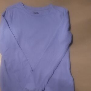 Soft Blue Long Sleeve Kids Tee
